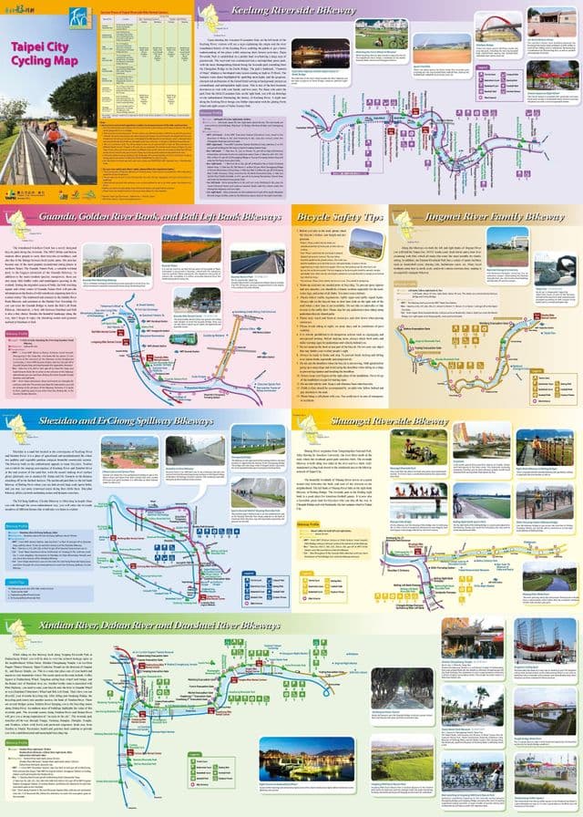 Mapa da ciclovia de Taipé