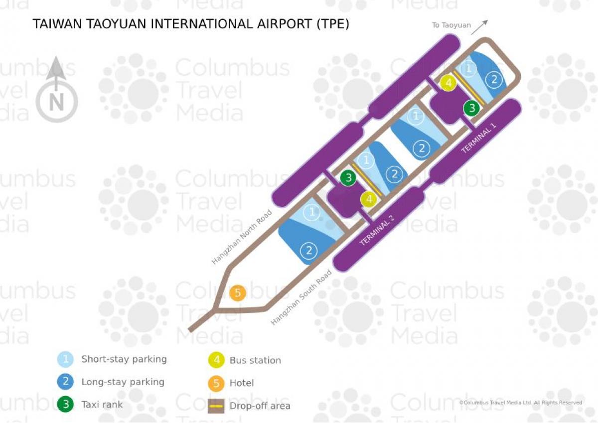 Mapa do terminal do aeroporto de Taipé