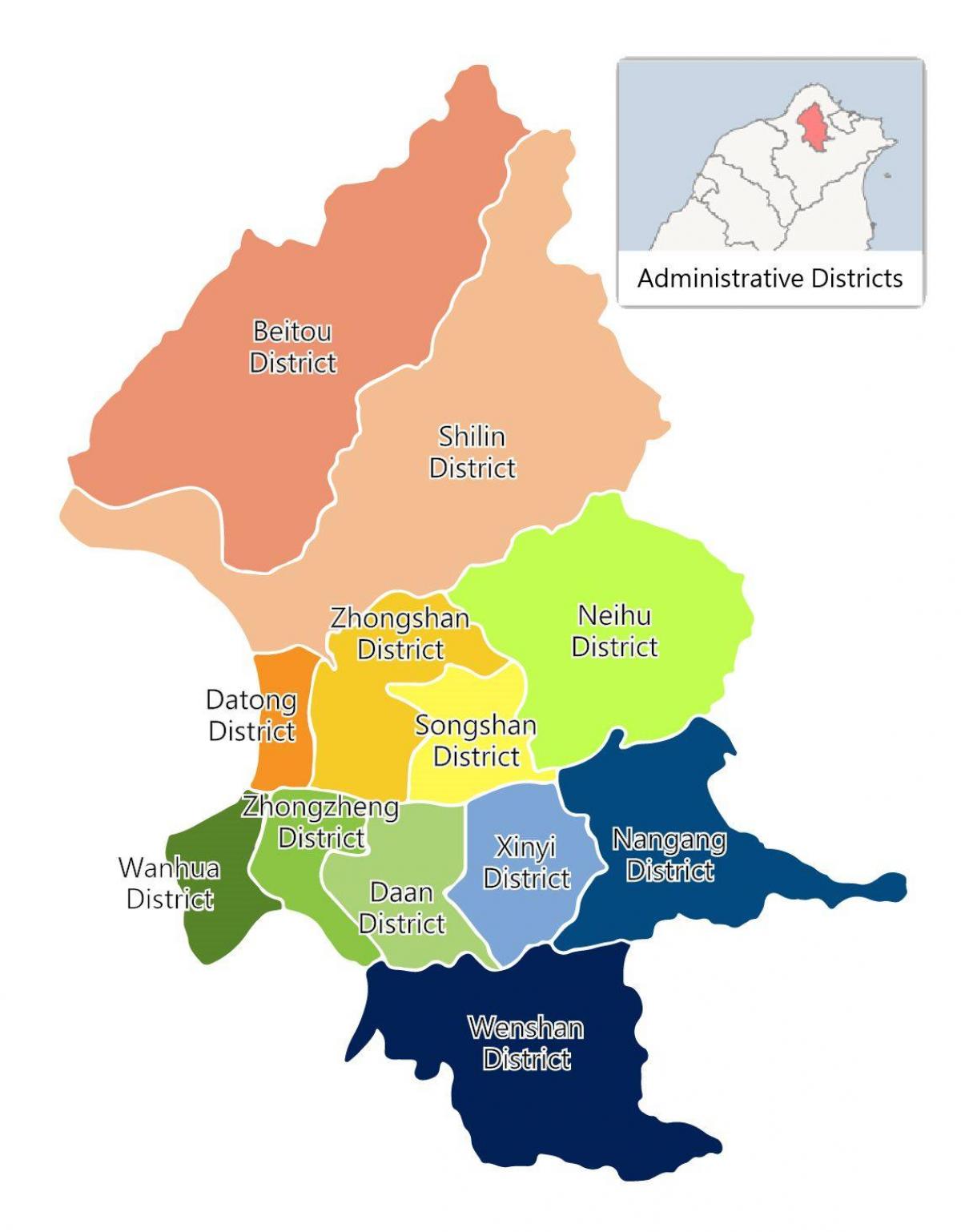 Mapa do distrito de Taipé